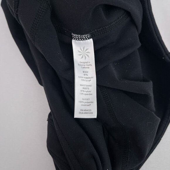Athleta Yoga Straight Up‎ Capri Pants 983309 Activewear Stretch Black Women M - Picture 8 of 12